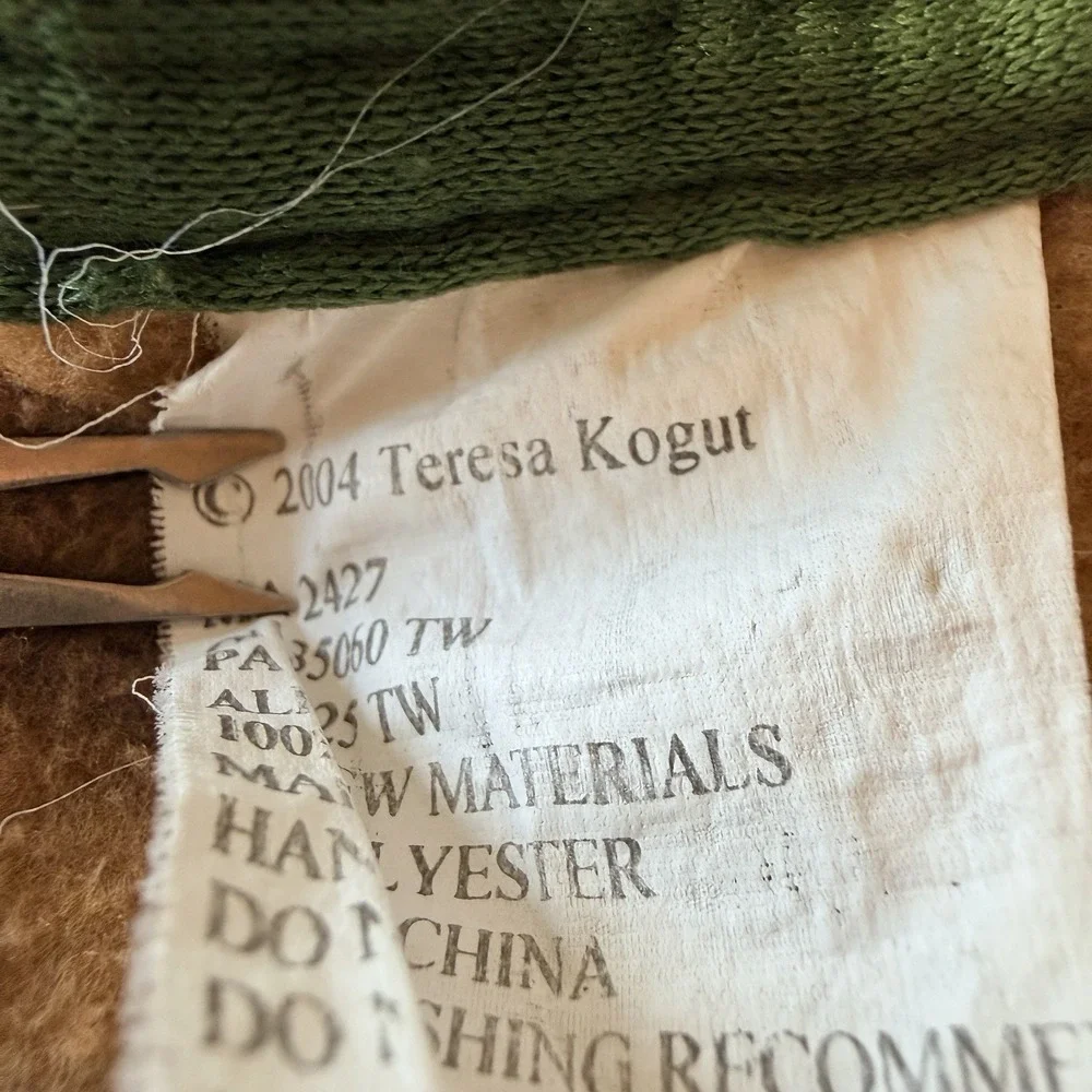 Vintage Teresa Kogut Old Friend Teddy Bear Throw Blanket‎ Cottagecore 47x61
